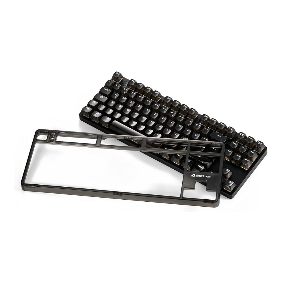 Tastierë Gaming Sharkoon Crystal Shark Wired & Wireless / QWERTZ – Zezë - 8