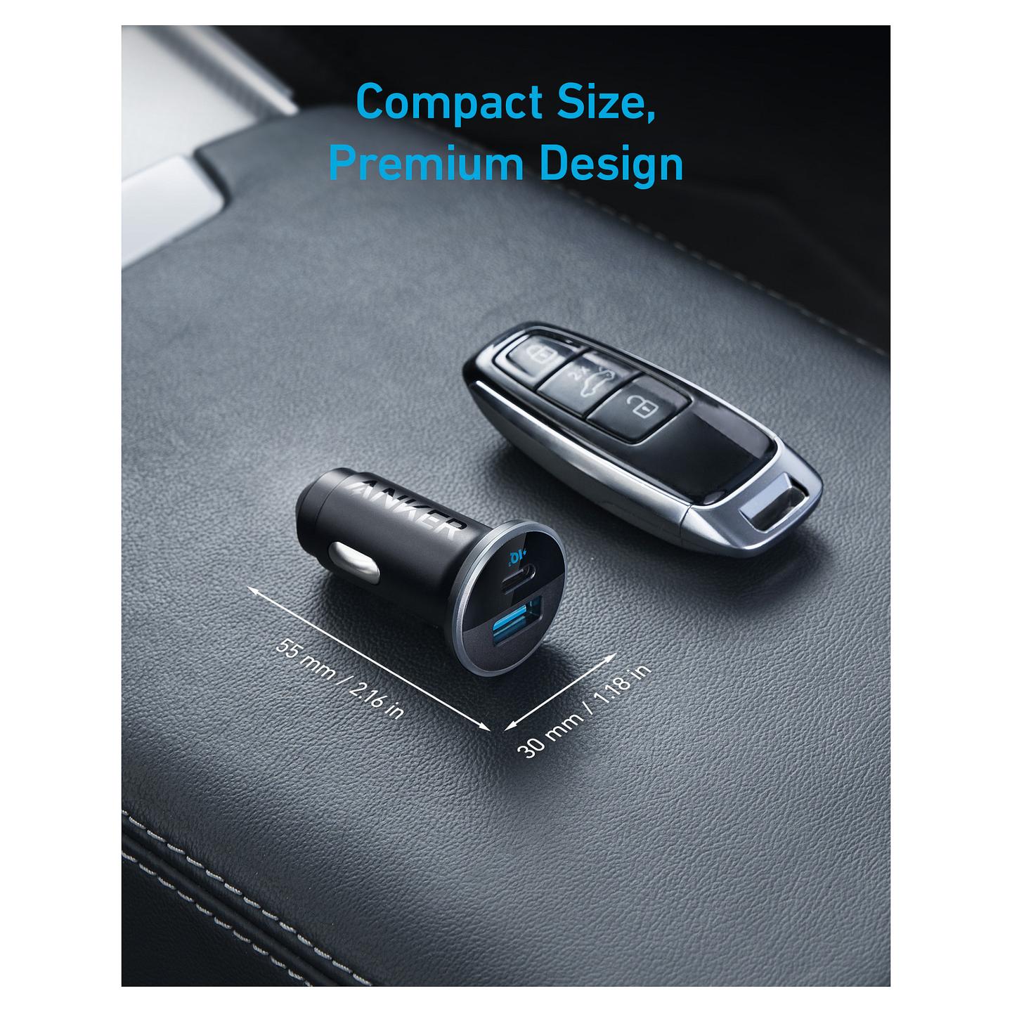 Adapter telefoni për veturë Anker 323, A2735G11, USB-C 30W, USB-A 22.5W, 52.5W - Zezë - 7