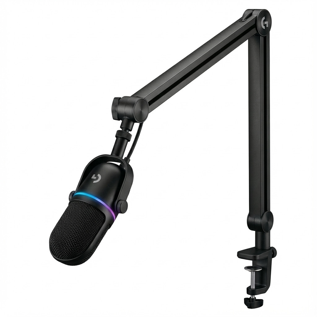 Logitech Yeticaster GX Dynamic RGB Gaming Microphone with LIGHTSYNC and Premium Desktop Boom Arm – Zezë - 1