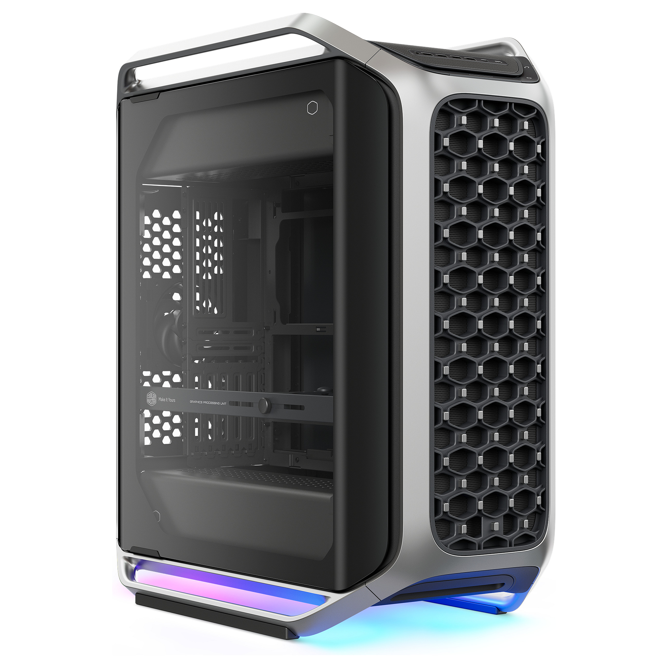 Kasë PC Cooler Master Cosmos ALPHA / Full Tower / E-ATX + ATX / 2x 200mm + 1x 120mm Fan / Tempered Glass - Zezë/Argjend - 1