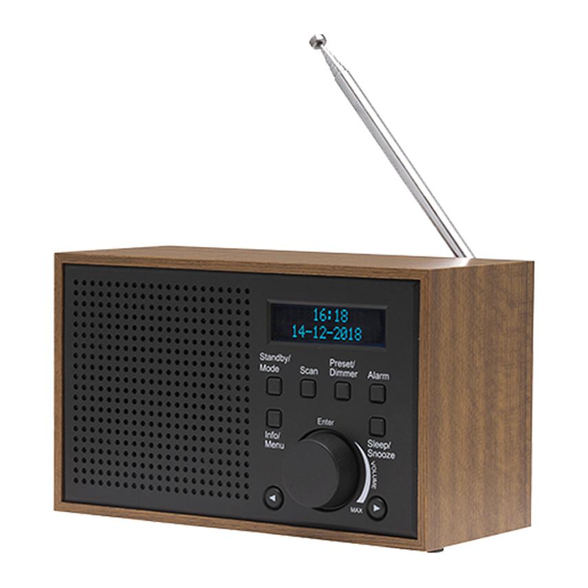 Radio DAB+ Denver DAB-46, FM, 2 W, Ekran LCD, Antenë Teleskopike – Gri e errët