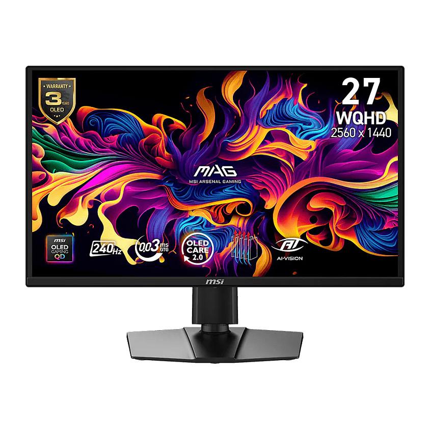 Monitor Gaming MSI MAG 272QP QD-OLED X24 / 26.5" / QHD QD-OLED / 240Hz / 0.03ms / 2×HDMI+DisplayPort+USB-C - Zezë - 1