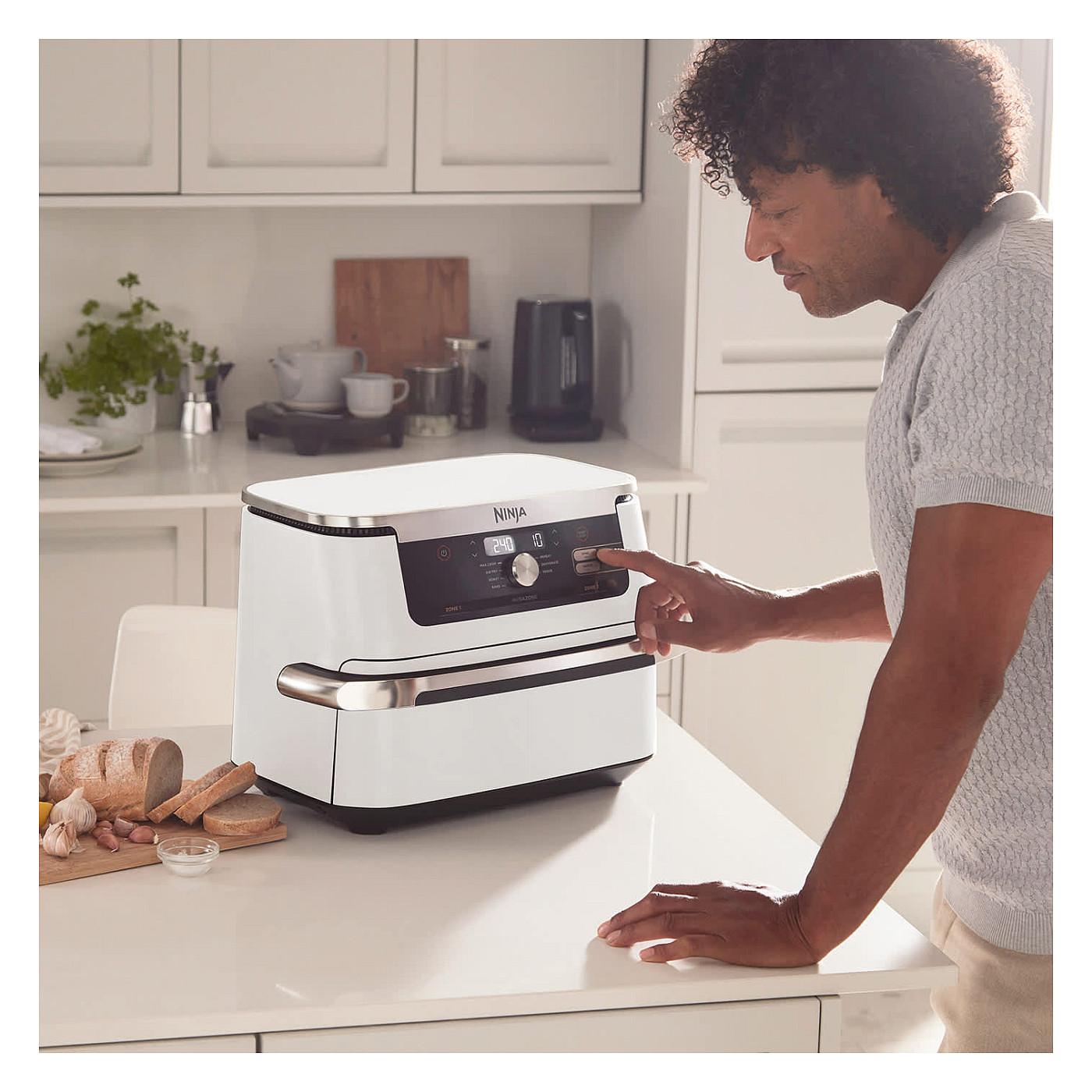 Fryer Ninja Foodi FlexDrawer AF500EUWH, 10,4 L, 2470 W, 2 Zona nga 5,2 L, 7 Funksione - Bardhë - 4