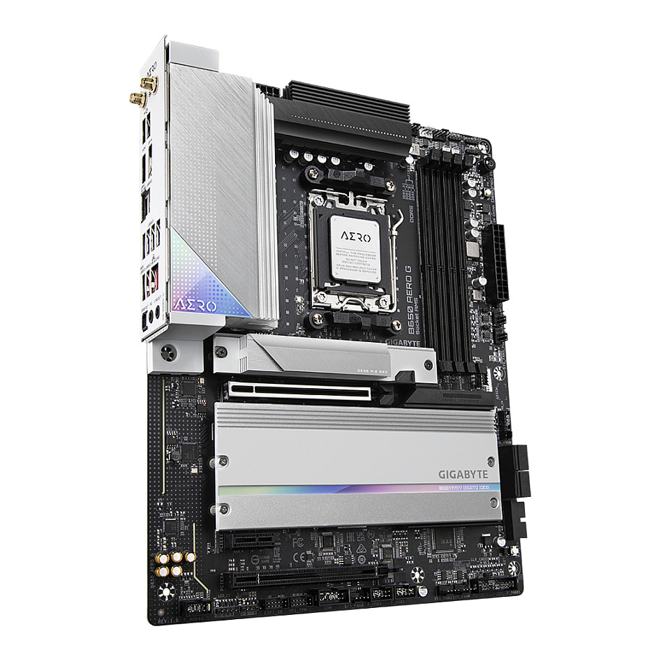 Pllakë Amë Gigabyte B650 AERO G / AMD AM5 / B650 / DDR5 / ATX / Wi-Fi 6E / 2.5GbE LAN / PCIe 5.0 - 4
