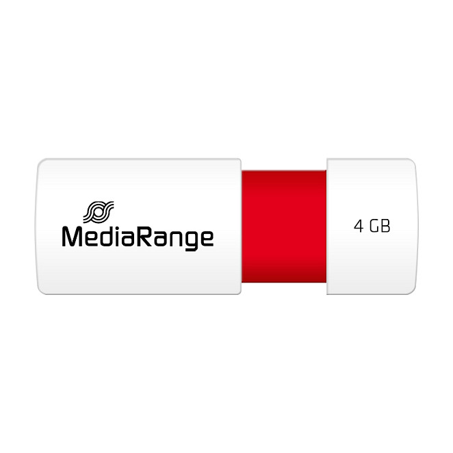 USB Flash Drive / MediaRange / 4GB / USB 2.0 / Slider / Kuqe - 4