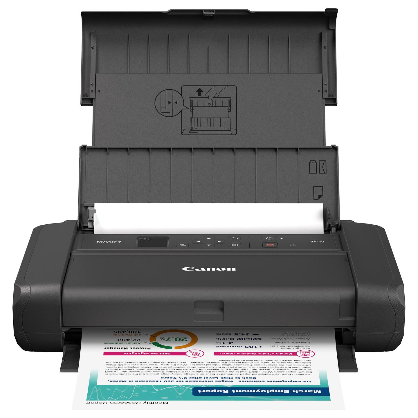 Printer Inkjet Canon MAXIFY BX110 / A4 / 4800 × 1200 DPI / 9 ipm / 5.5 ipm / Wi-Fi / USB-C / Bateri - Zezë - 8