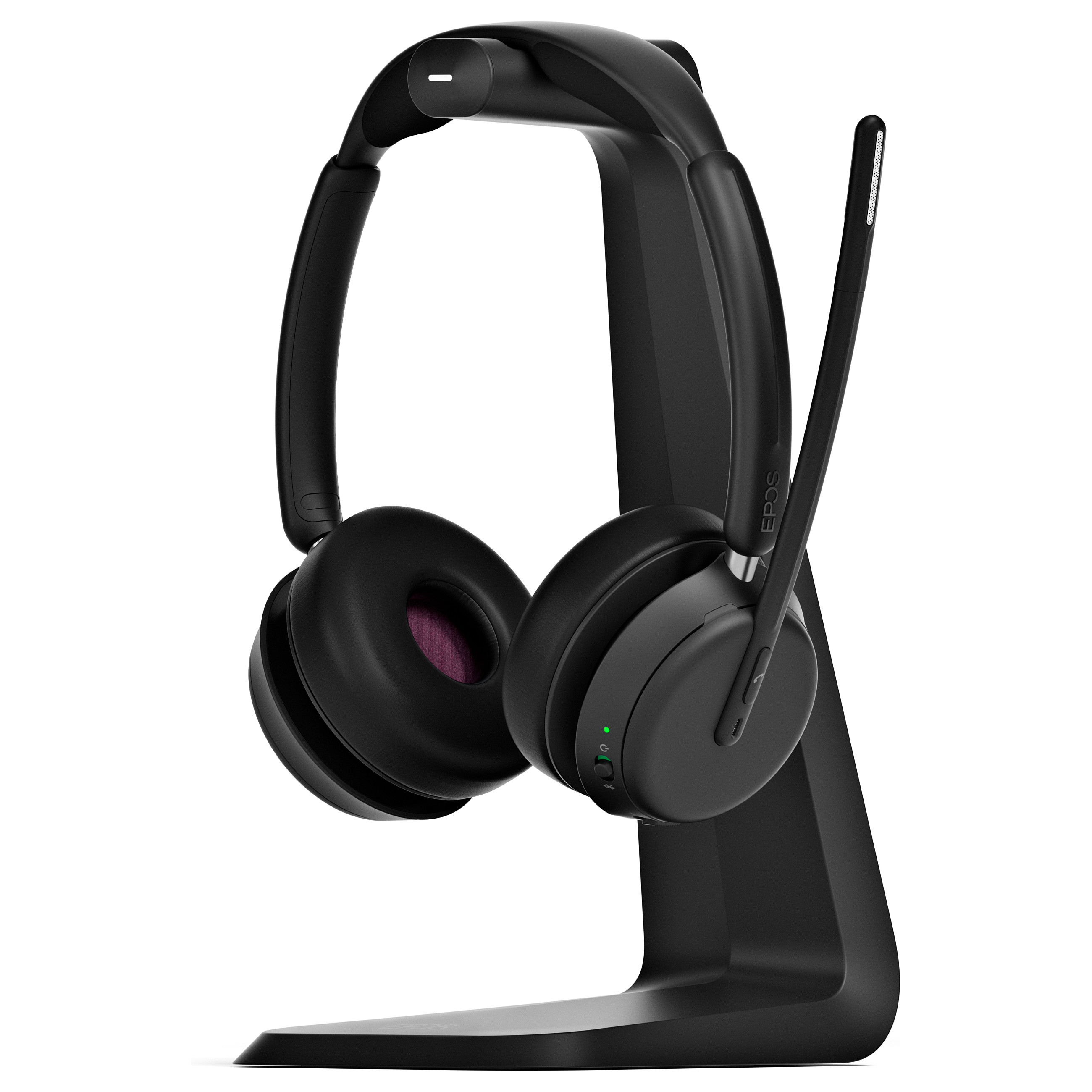 Kufje pa kabllo EPOS IMPACT 1061 / Bluetooth / USB-A / Business Headset / 3 Mikrofona / Me bazë karikimi – Zezë