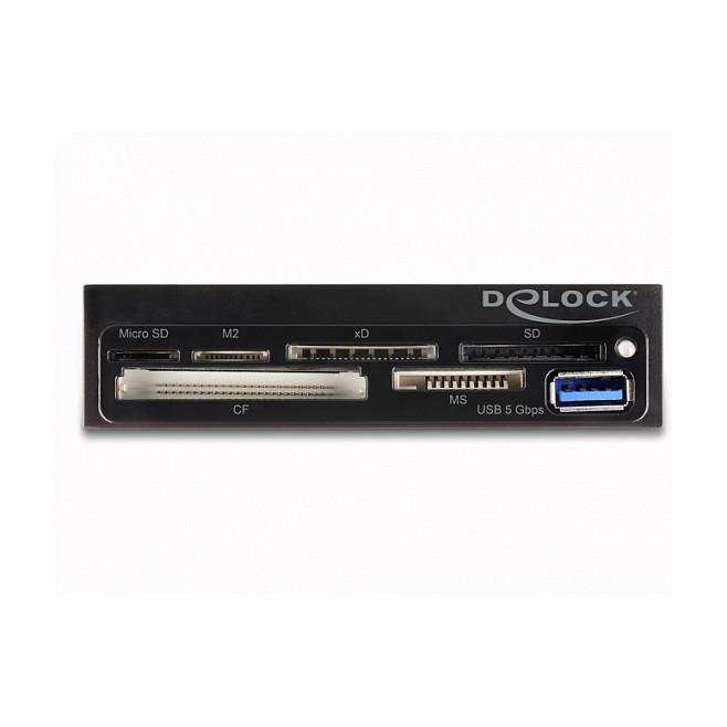Lexues Kartelash DeLOCK 91759 / CF / SD / SDHC / SDXC / microSD / microSDHC / microSDXC / xD / MS / M2 / USB 3.2 Gen 1 / USB-A / 5 Gbit/s / 3.5" - Zezë & Gri - 2