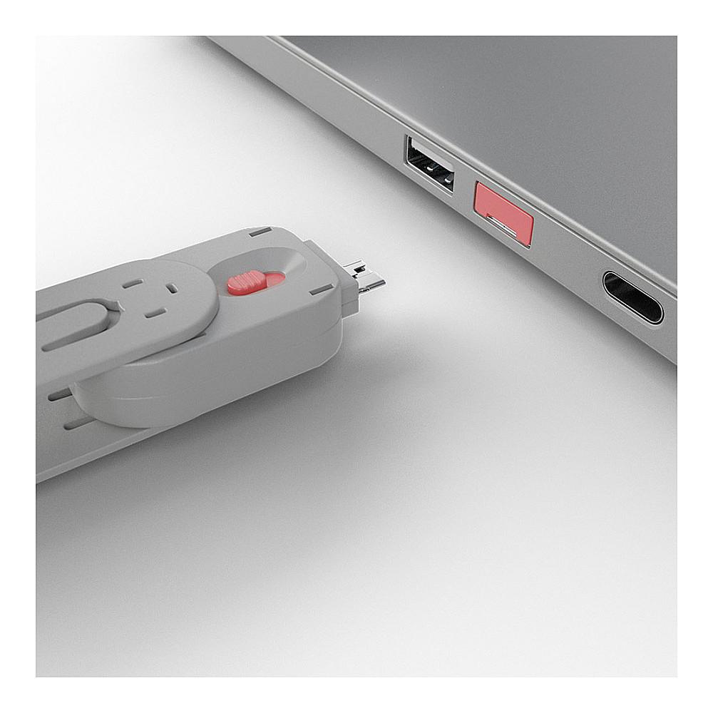 Bllokues portash Lindy 40450, USB-A, 4 copë, me çelës - Rozë - 4