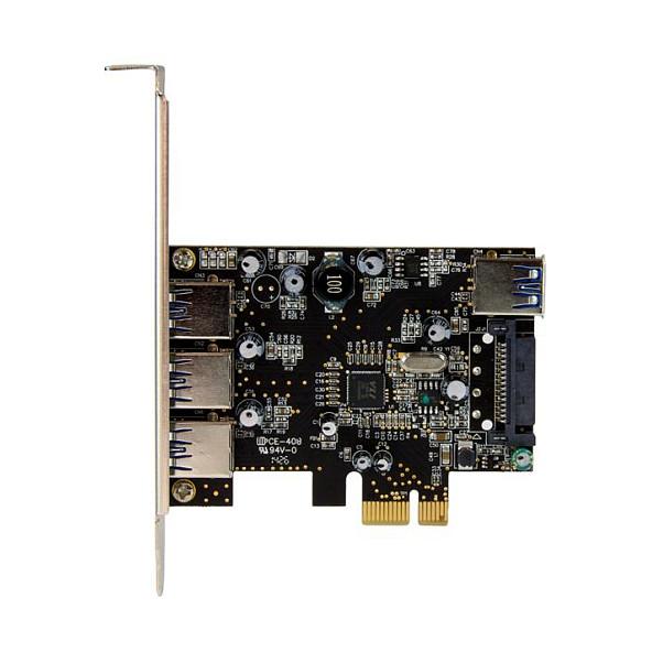 Kartë Zgjerimi StarTech.com PEXUSB3S42, PCI Express 2.0 x1, 4x USB-A 3.2 Gen 1, 5Gbps, 3x të jashtme + 1x të brendshme, UASP, VIA/VLI VL805, Low Profile + Full Height - 2
