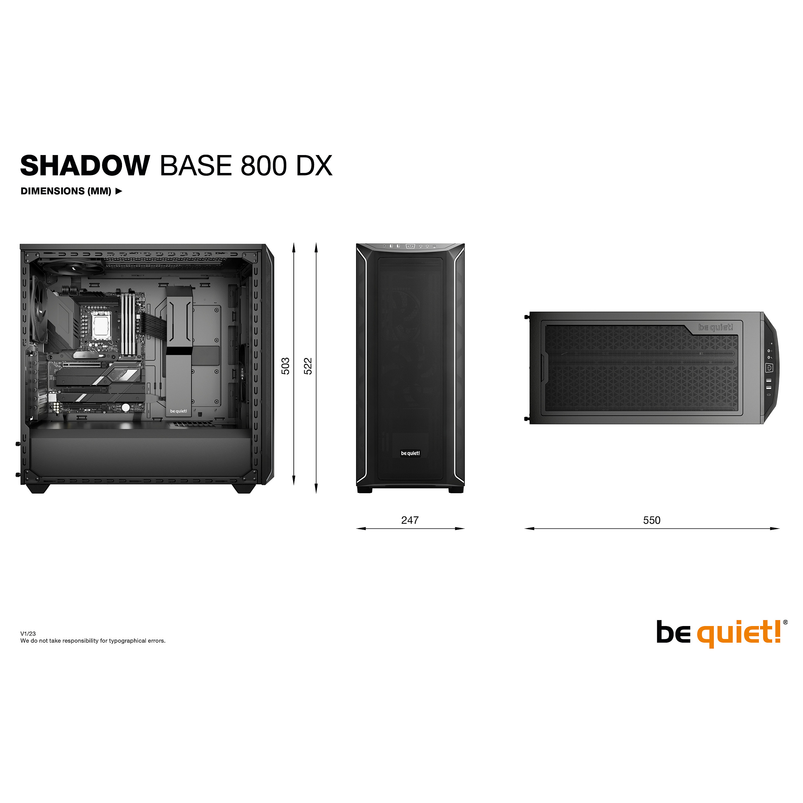 Kasë Midi be quiet! SHADOW BASE 800DX – Zezë - 13
