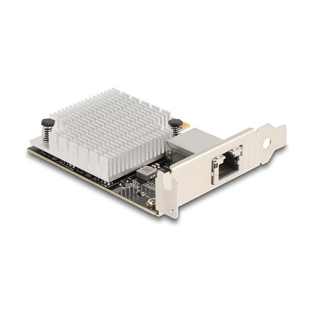 Karta të Rrjetit Delock 90758 / PCIe 3.0 x4 / 1x 10 Gigabit LAN RJ45 / 10Gbps / Aquantia AQC107S / Low Profile - 3