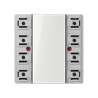 Sensor Butonash KNX JUNG LS 5072 TSM, 2-funksional, 4 Pika Komandimi, LED Statusi, F50 - Bardhë 