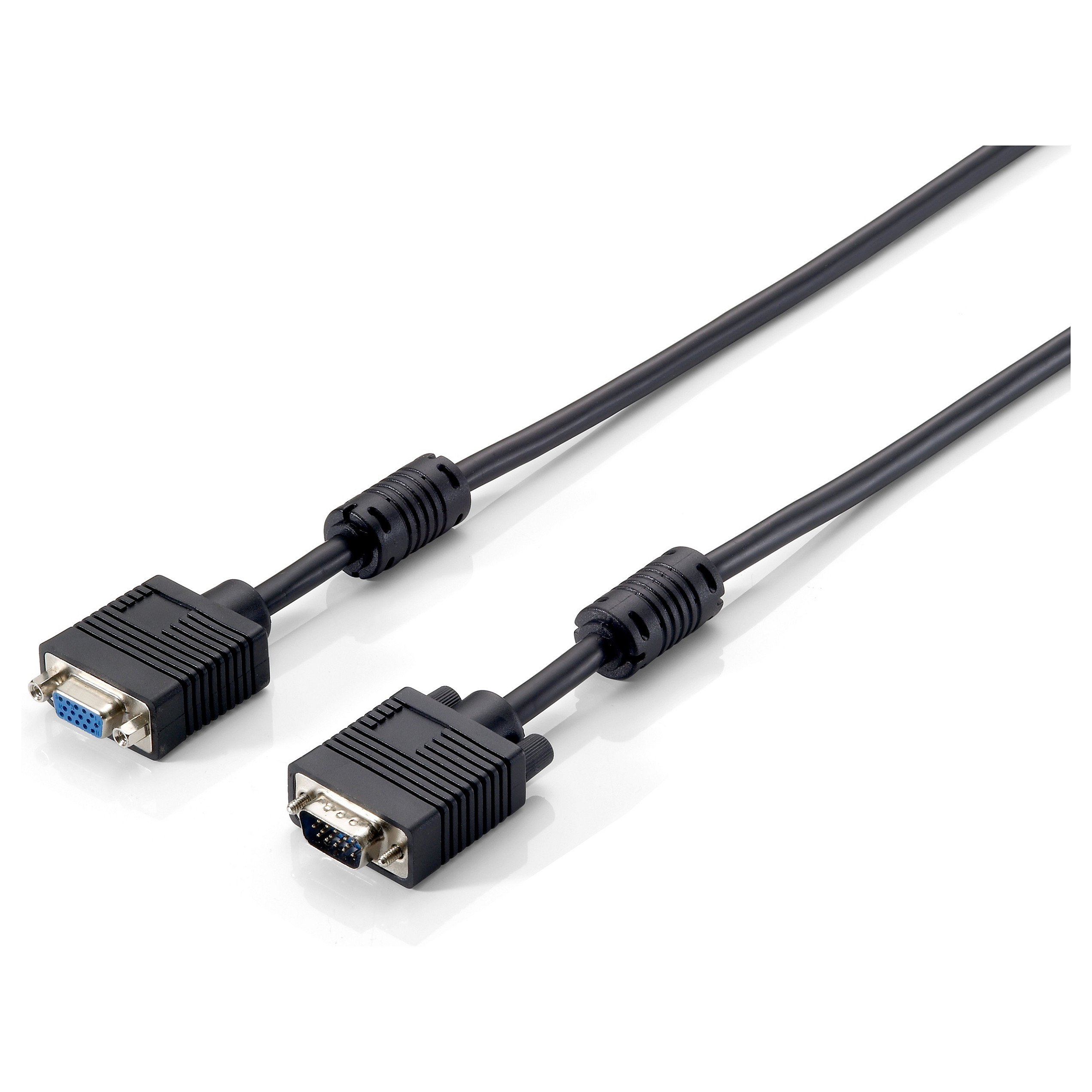 Kabllo VGA Equip Extension Cable HD15 Male–Female / 1.00m / 1920×1080 / 60Hz / Zezë – Polybag - 1
