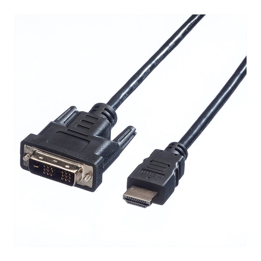 Kabllo DVI-D VALUE 11995516 / DVI-D në HDMI / 1.5m / 1920 x 1200 60Hz - Zezë