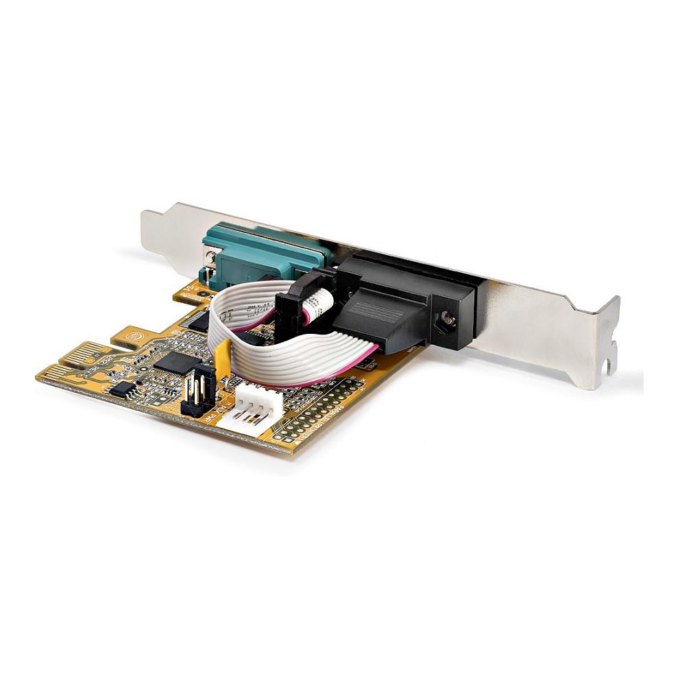 Kartë Zgjerimi StarTech.com 21050-PC-SERIAL-LP, PCIe 2.0 x1, 2x Serial RS-232 DB9, 921.6 Kbps - Verdhë - 2