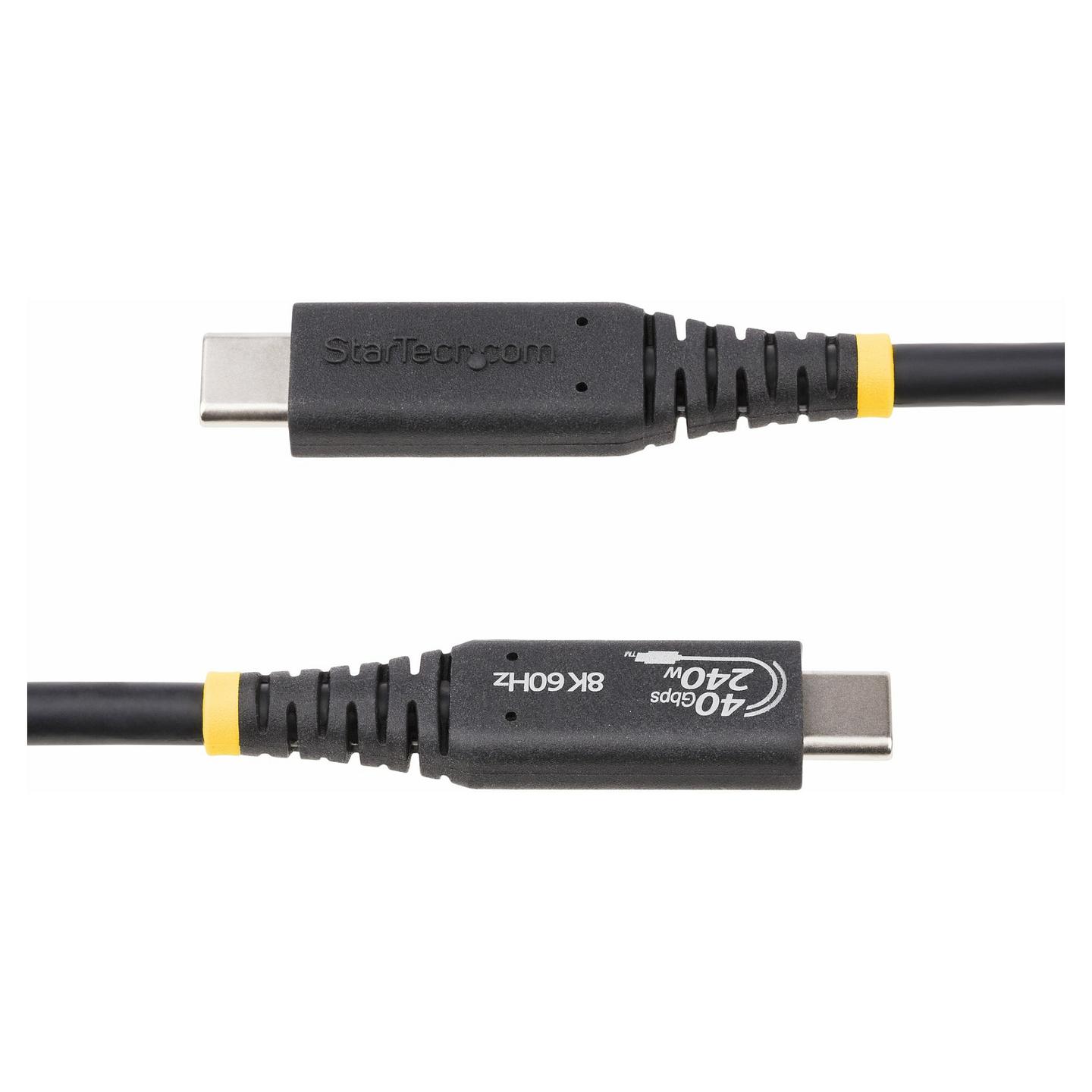 Kabllo USB StarTech.com 1M-40G-USB4-CABLE / USB-C në USB-C / USB4 Gen 3x2 / 40 Gbit/s / PD 240W / 5A / 8K 120Hz / 1m - Zezë - 4