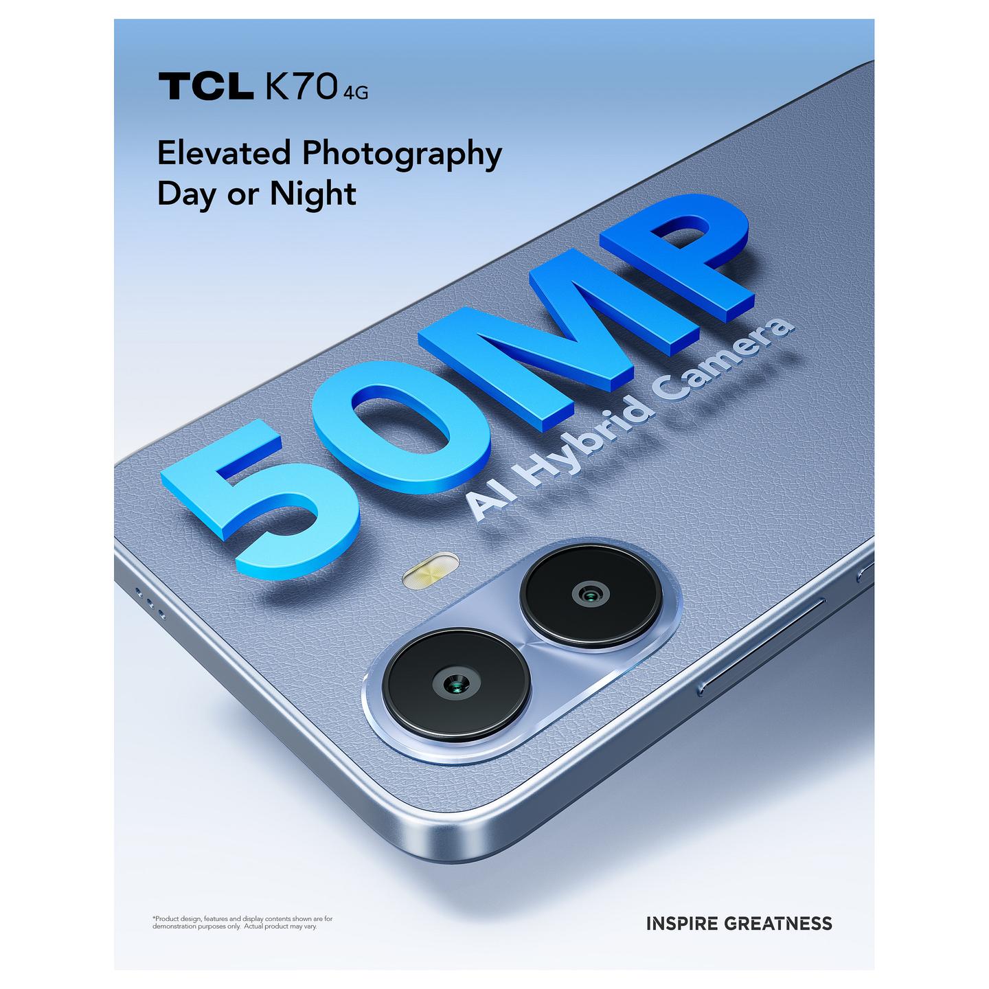 Telefon i Mençur TCL K70 4G / 6.8" HD+ / 120 Hz / MediaTek Helio G100 Turbo / 4 GB RAM / 128 GB / Dual SIM / 50 MP / 5200 mAh / IP64 - Zezë - 8