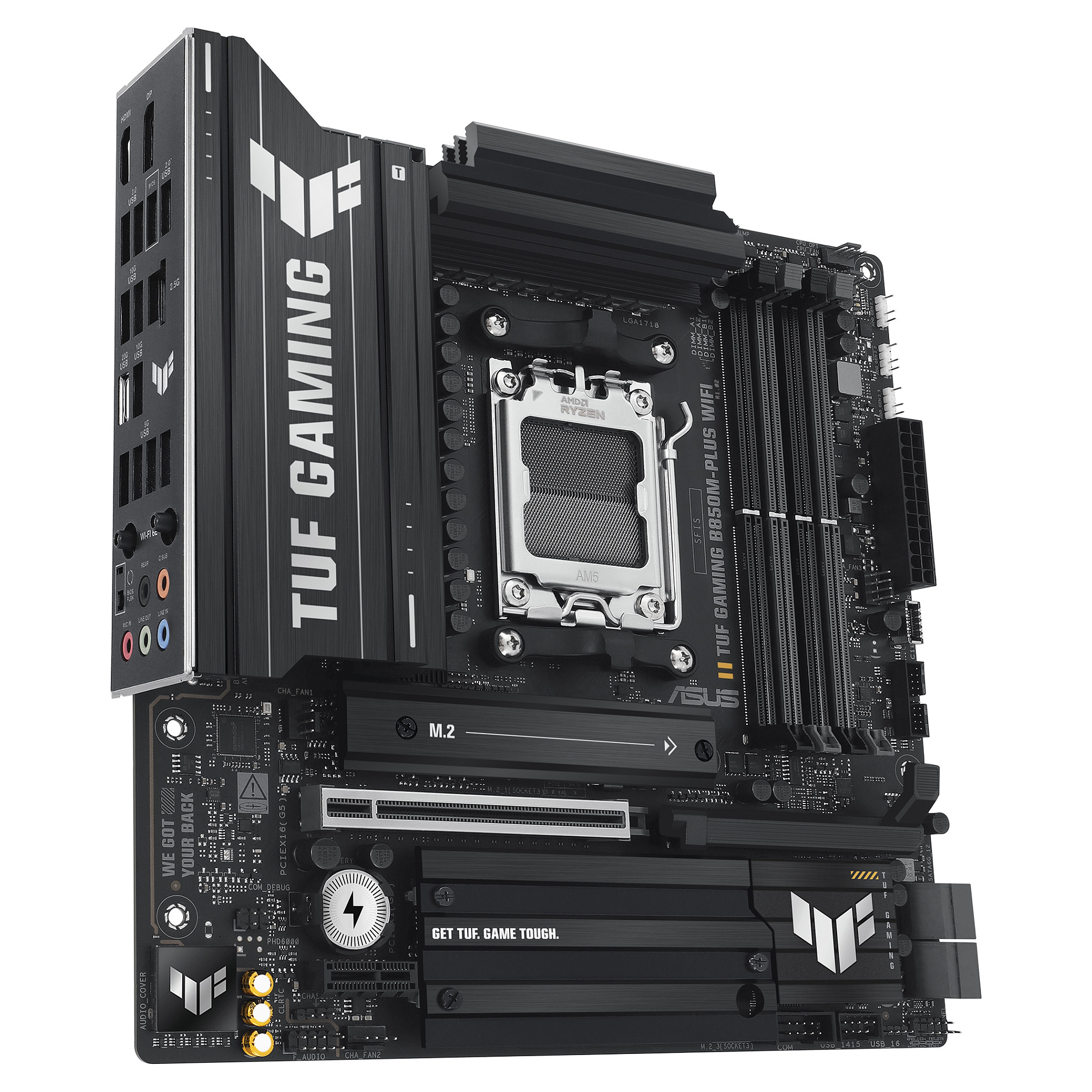 Pllakë Amë ASUS TUF GAMING B850M-PLUS WIFI / AMD AM5 / B850 / DDR5 / Micro ATX / Wi-Fi 6E / 2.5GbE LAN - 7