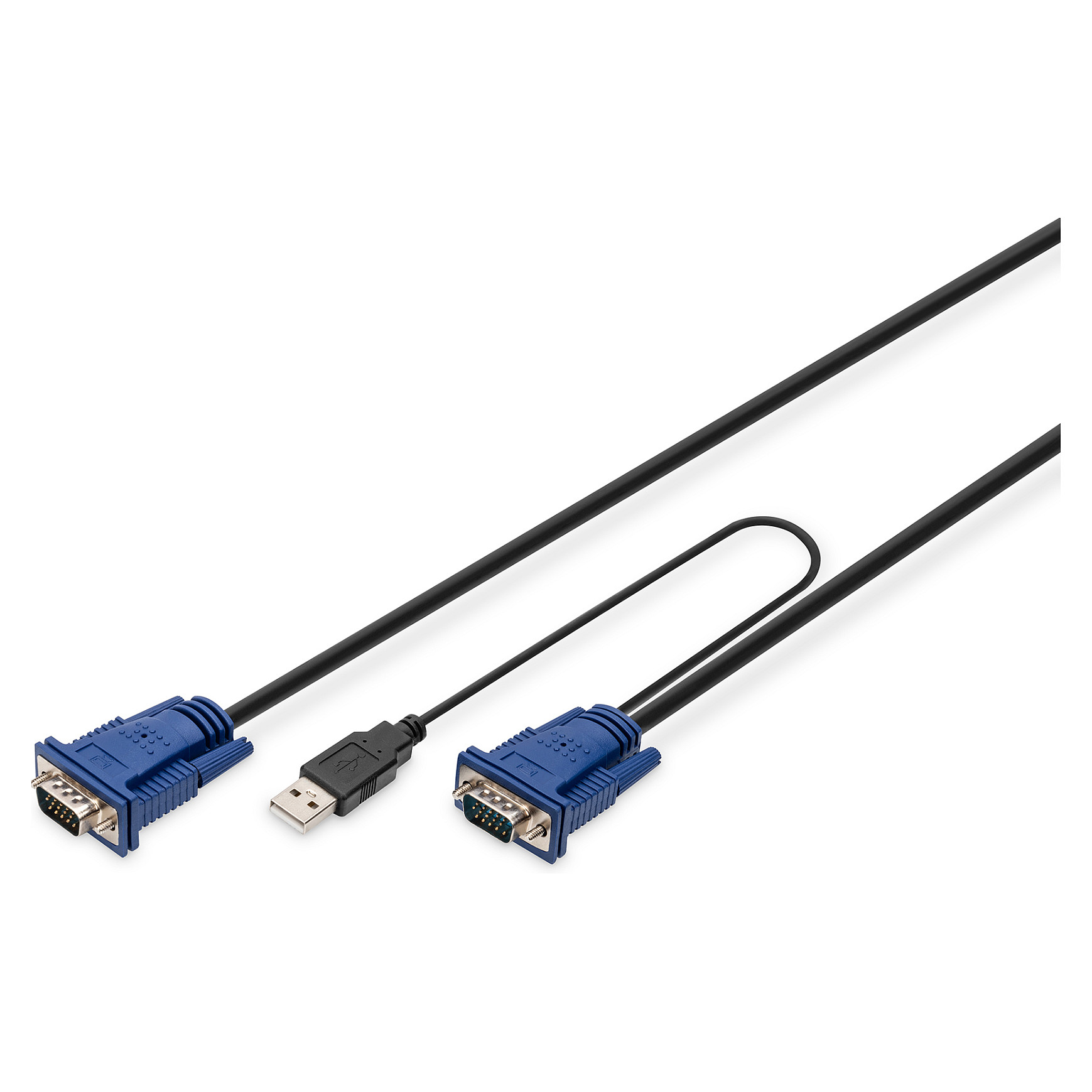 Rack KVM / DIGITUS KVM Cable Set VGA + PS/2 + USB / 5m – Zezë - 1