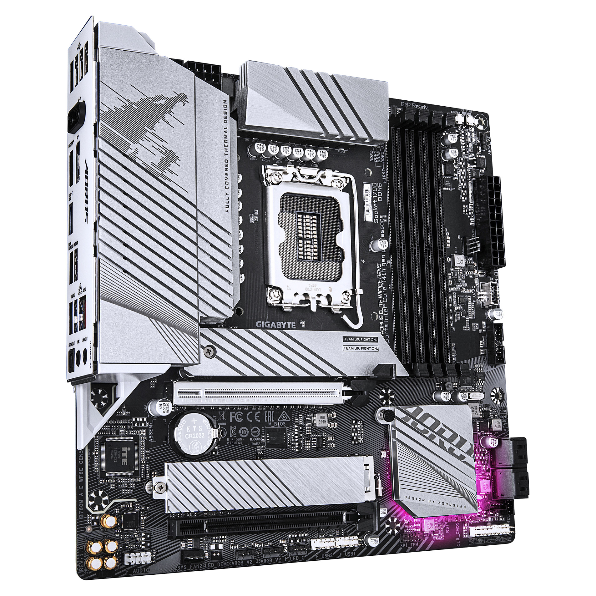 Pllakë Amë Intel Gigabyte B760M AORUS Elite WiFi6E Gen5 Motherboard (B760 / LGA1700 / mATX / DDR5 / WiFi6E / PCIe Gen5 / HDMI / DisplayPort) - 3