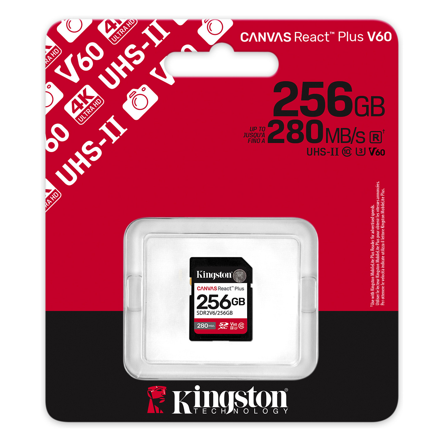Kartë memorie SD CARD 256GB Kingston XC React+ 280R/150W Reader - 3
