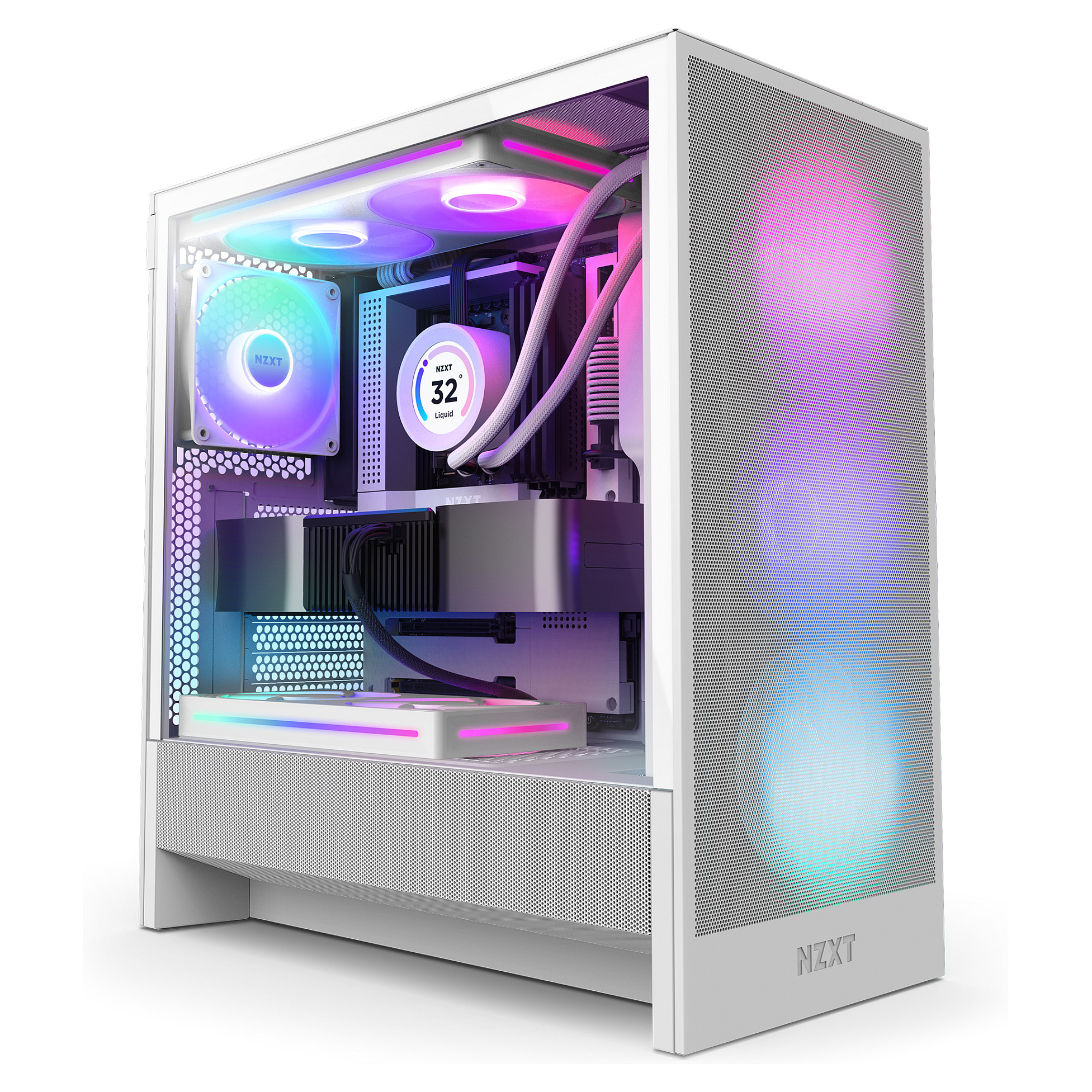 Kasë NZXT H5 Flow RGB CC-H52FW-R1 -Bardhë - 1