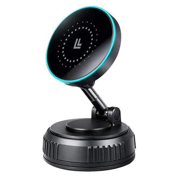 Adapter telefoni për veturë LogiLink PA0411 / Wireless Charging / Magnetic / 360° / 25W / Foldable – Zezë