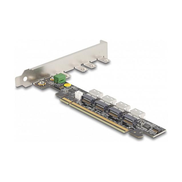 Kartë Zgjerimi PCI Express Delock 90111 / PCIe x16 / 4x SFF-8654 4i / NVMe / Bifurcation - 2