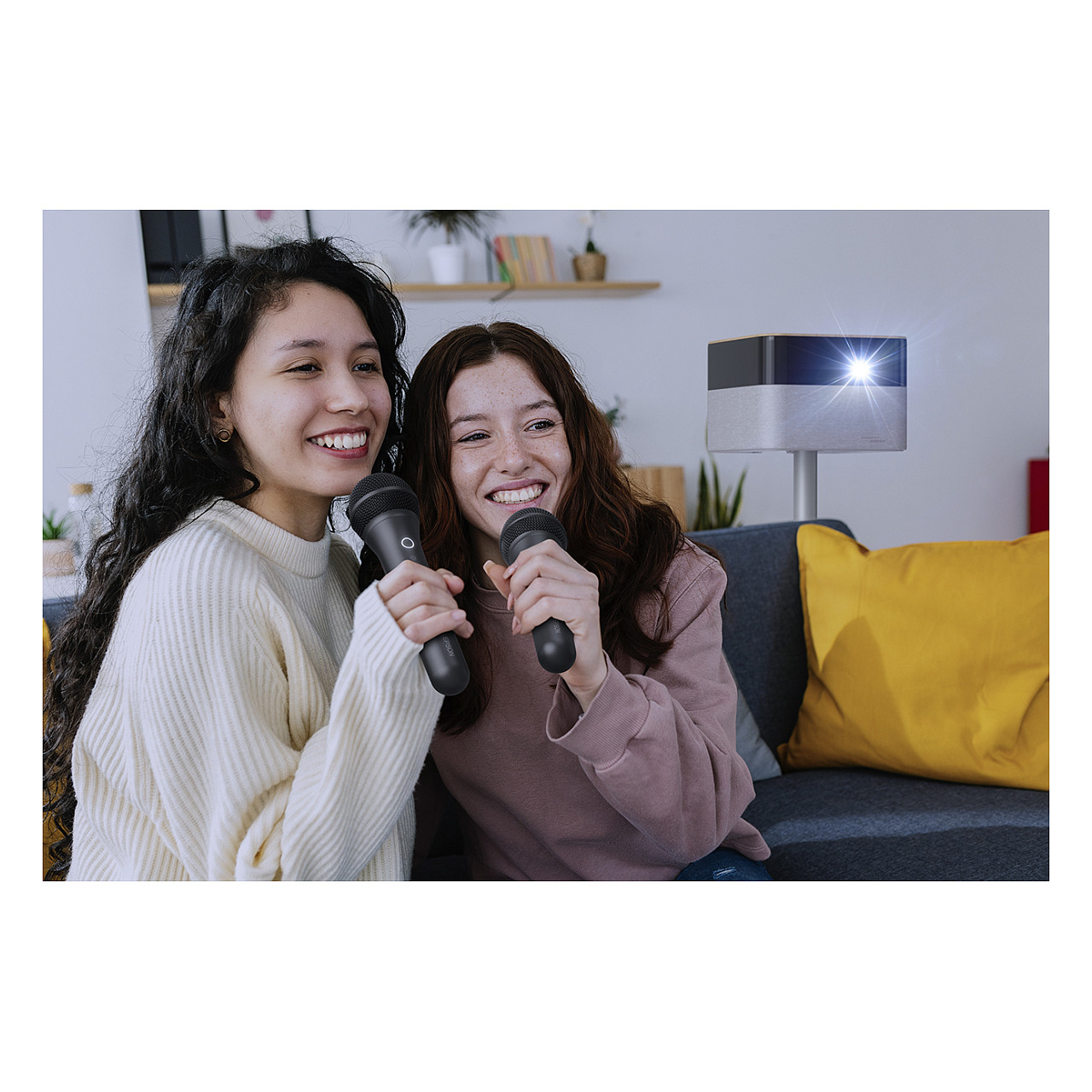 Mikrofonë Wireless për Karaoke Epson ELPKM01 / 2 copë / USB Dongle / deri 15 orë – Zezë - 2