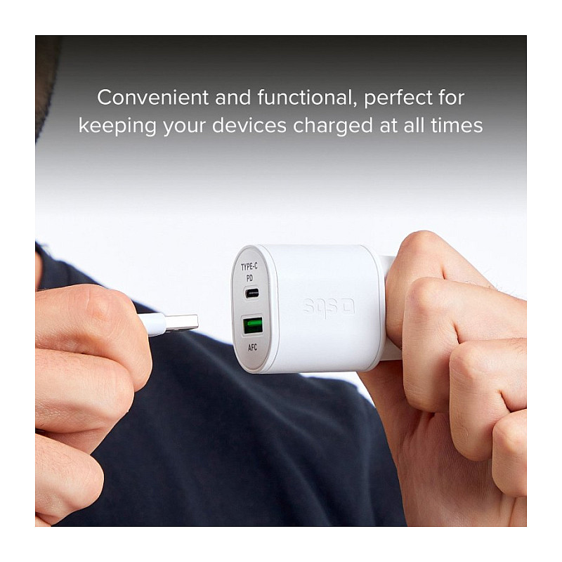 Karikues SBS TETRPD20W / USB-C / 20W / Power Delivery – Bardhë - 5