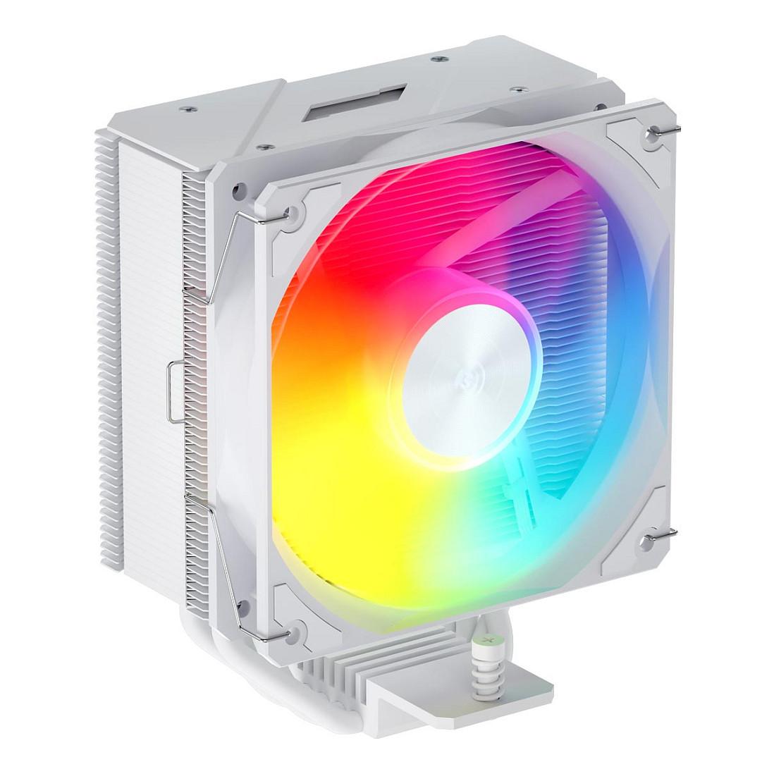 Ftohës për Procesor FSP NP5-WA / 200W / 120mm / 800-1600 RPM / 4 Heat Pipes / HDB / ARGB - Bardhë