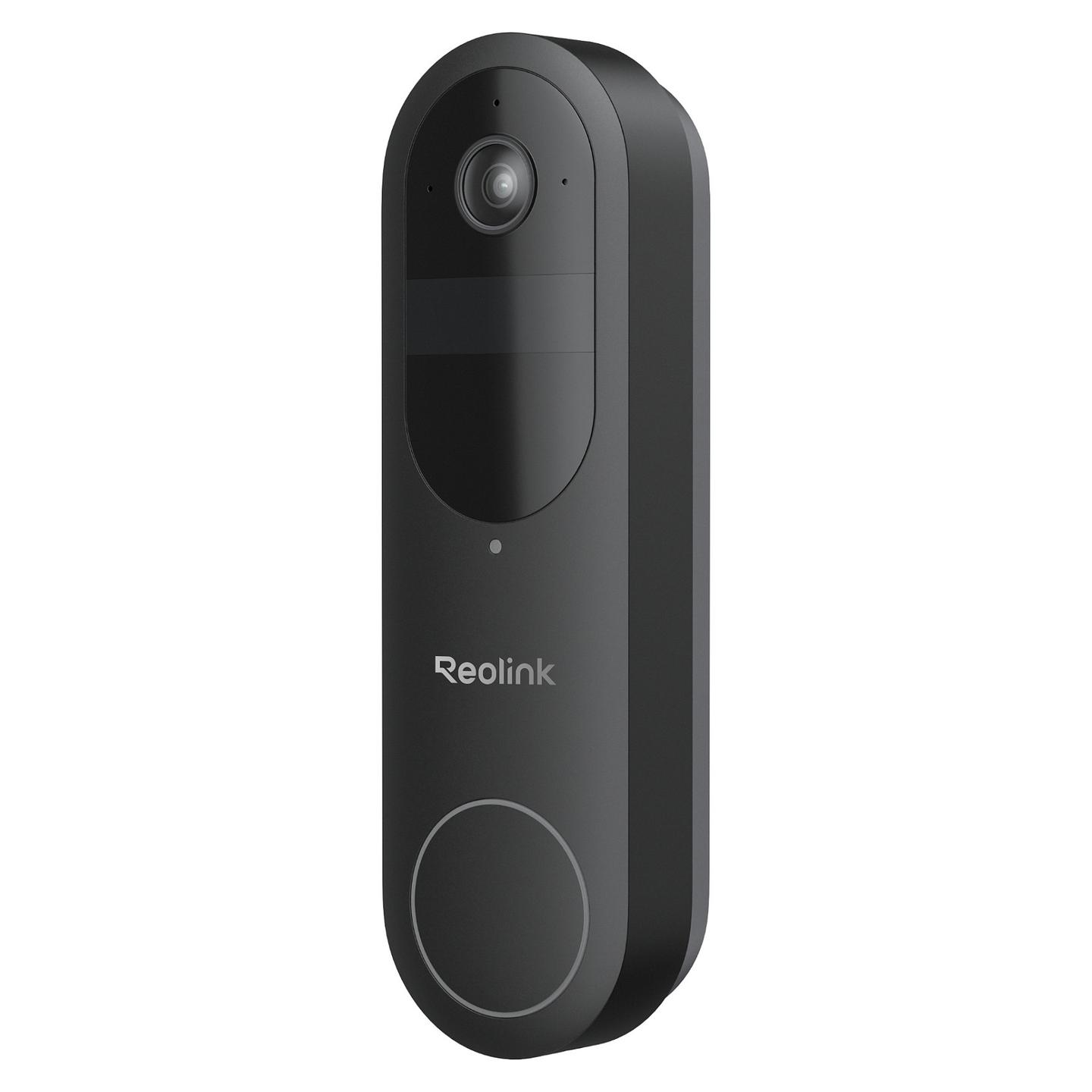 Video Interfon Reolink D340B, 4MP, 2048 × 2048, Wi-Fi 2.4/5 GHz, Audio Dykahëshe, IR Night Vision, Bateri 7000mAh, MicroSD deri 256GB, IP65 - Zezë - 1