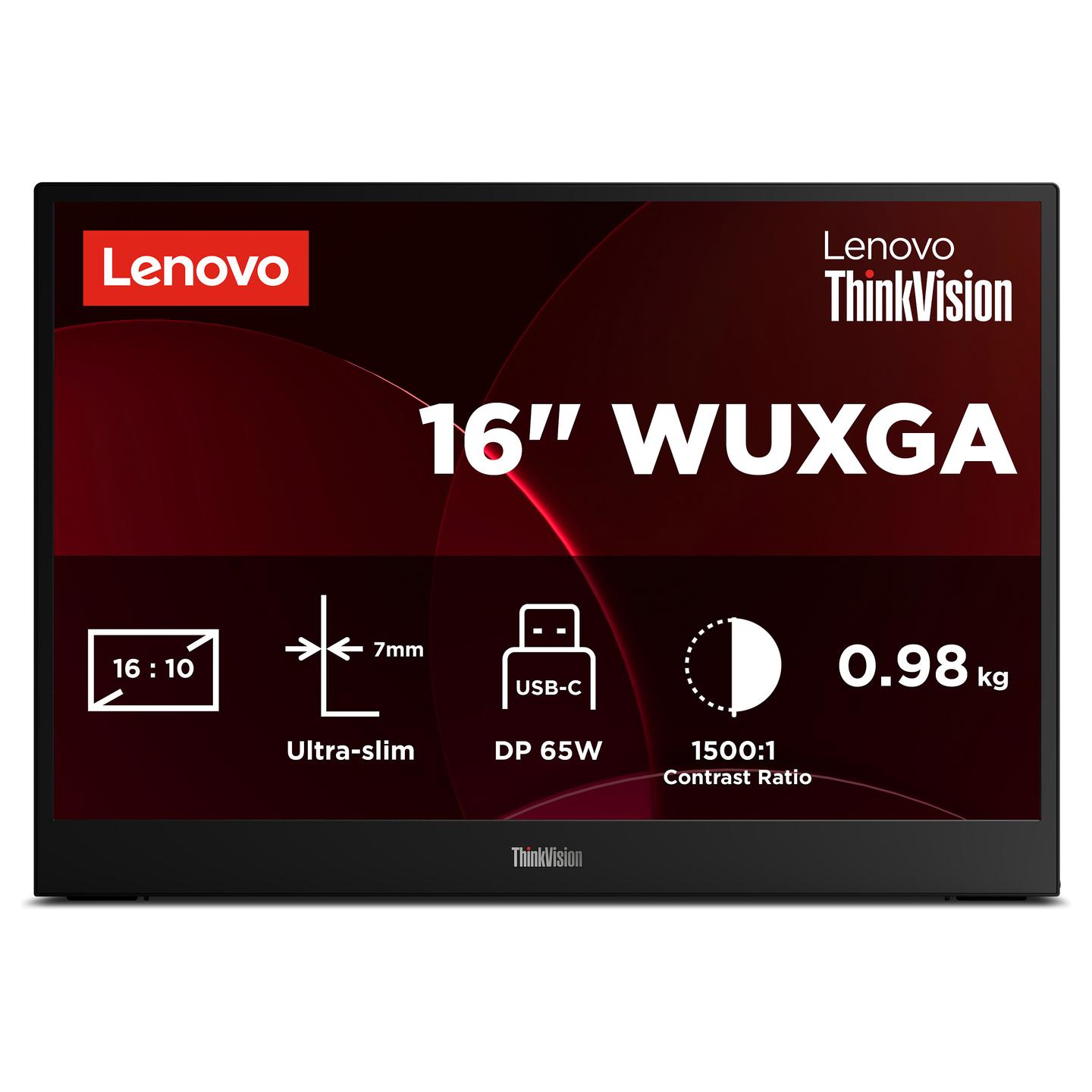 Monitor Portativ Lenovo ThinkVision M16 / 16" / WUXGA IPS / 60Hz / 8ms / USB-C - Zezë - 13