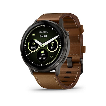 Orë e Mençur Garmin Venu 4 / 45 mm / AMOLED 1.4" / GPS / Monitorim i Rrahjeve të Zemrës - Kafe