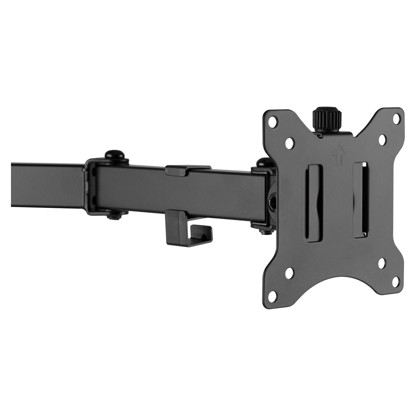 Mbajtëse për Monitor / 2 Monitorë / 15"-32" / 8kg për Monitor / VESA 75x75-100x100 / Tavolinë / Rregullim në Lartësi - Zezë - 5
