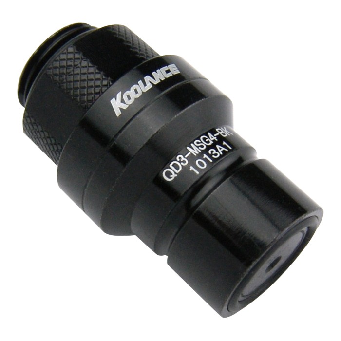 Aksesor për Ftohës Koolance QD3-FTFG4-P / Quick-Disconnect / G1/4 BSPP / No-Spill / Veshje nikel – Argjendë
