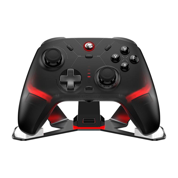 Kontroller Gaming GameSir Cyclone 2, TMR, RGB, Bluetooth, 2.4GHz, USB-C, Nintendo Switch, PC, Android, iOS – Zezë/Kuqe