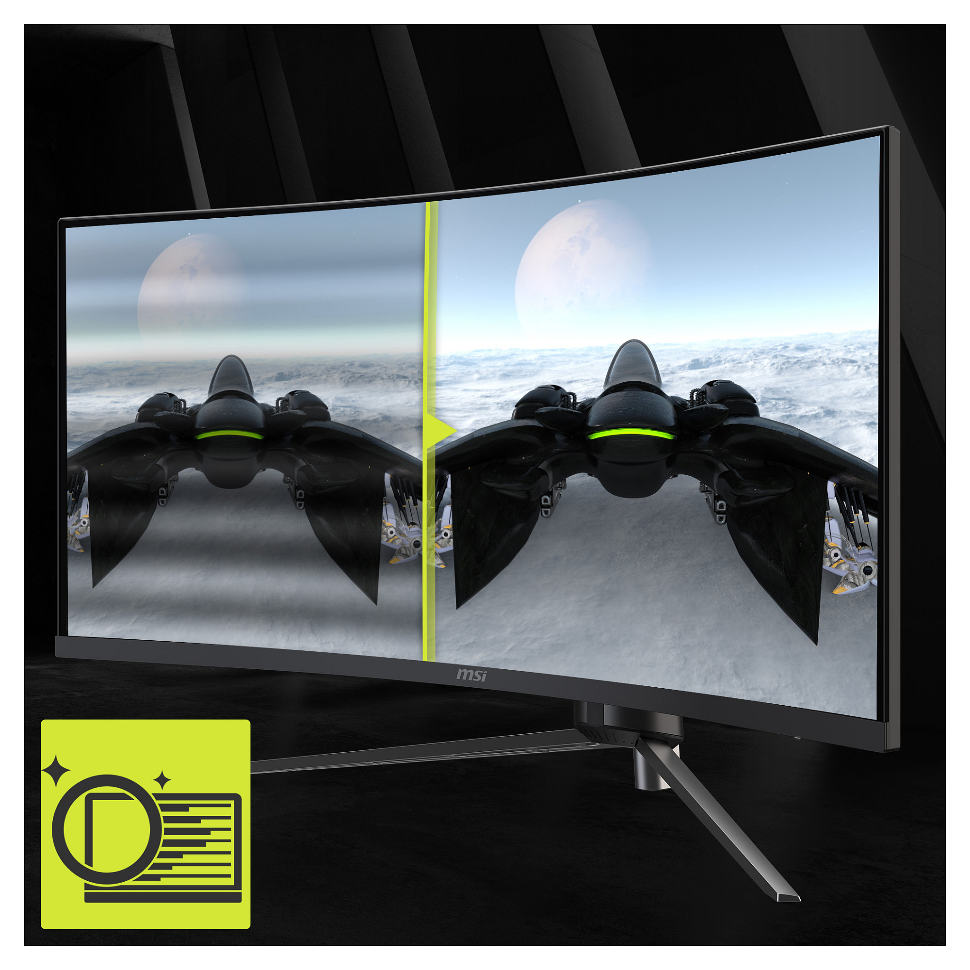 Monitor Gaming MSI MAG 345CQRDE / 34" / UWQHD VA / 180Hz / 1ms / HDMI+DisplayPort - Zezë - 11