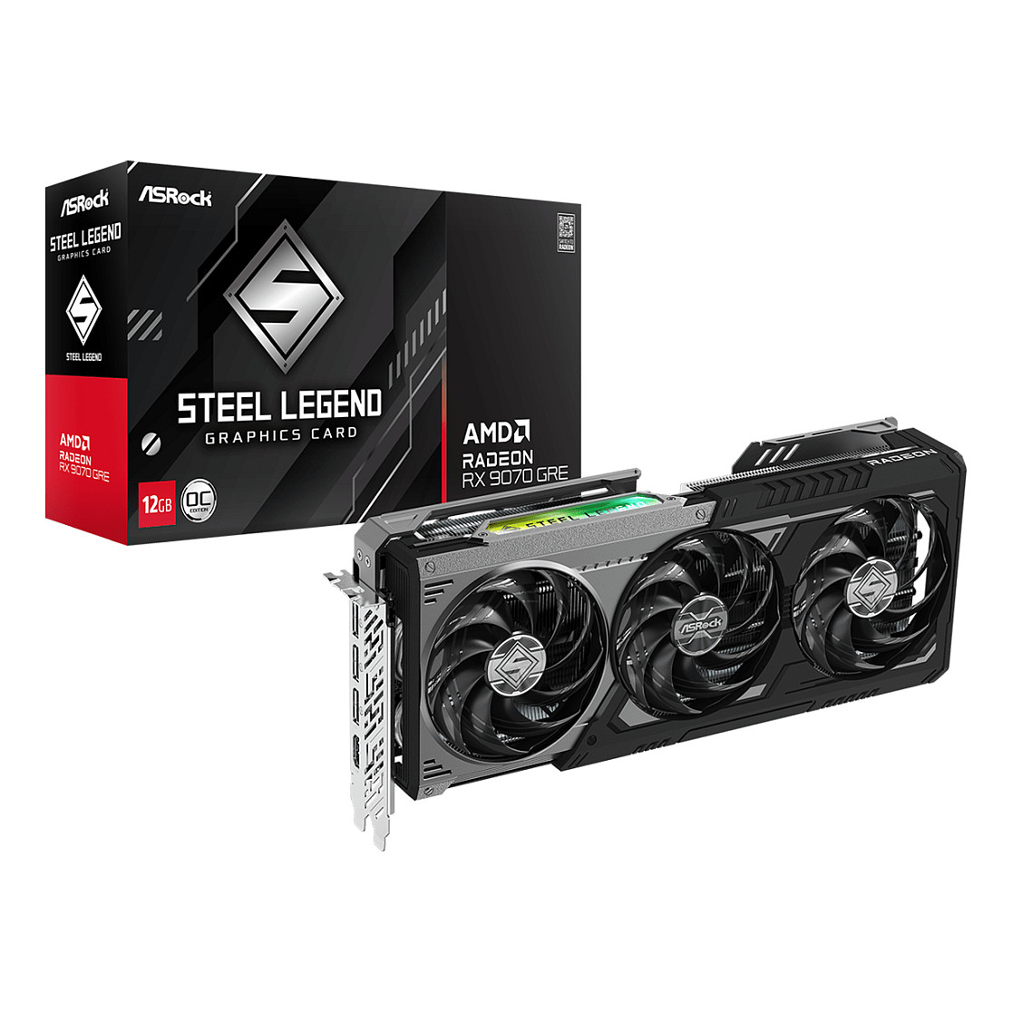 Kartelë Grafike AMD Radeon RX 9070 GRE / 12GB GDDR6 / 192-bit / ASRock Steel Legend