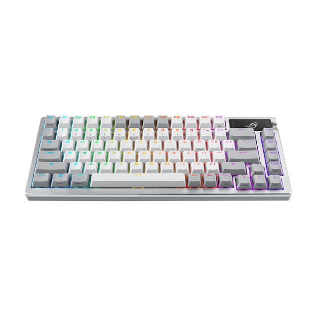 Tastierë Gaming ASUS ROG Azoth / Wired / 75% / ROG NX Snow / USB + RF Wireless + Bluetooth / AZERTY FR / RGB - Bardhë - 3