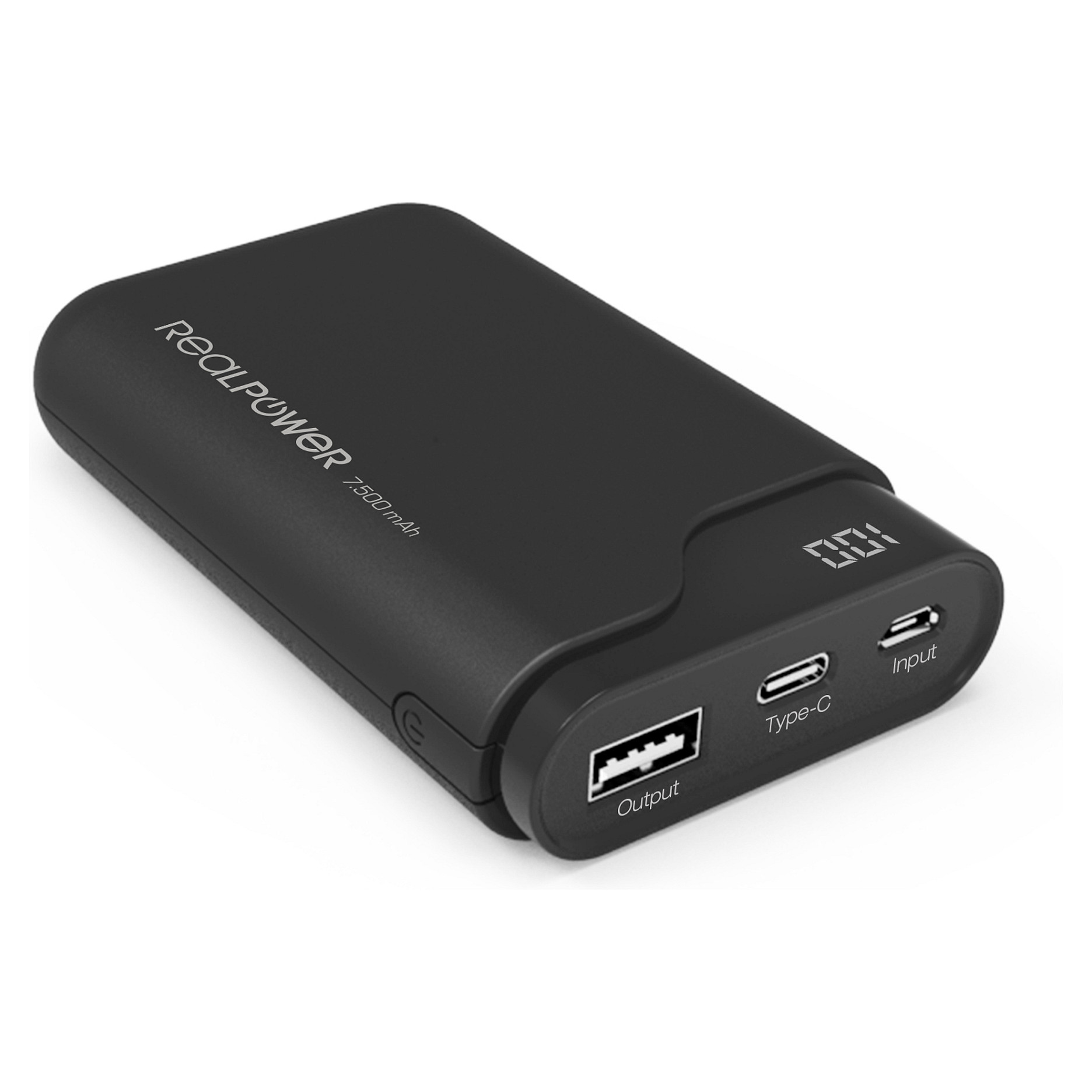 Powerbank RealPower Ultron PB-7500C / 7500mAh / USB-C + USB-A / 10.5W - Zezë