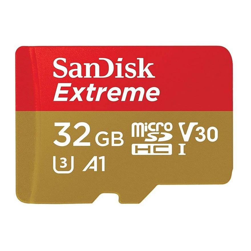 Kartë Memorie SanDisk Extreme microSDHC UHS-I, 32GB, 100MB/s, V30, U3 - Ari/Kuqe