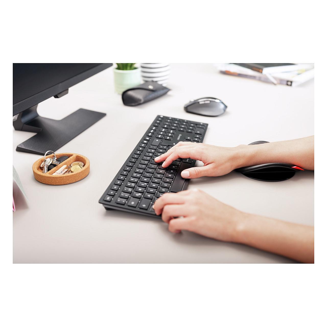 Tastierë pa kabllo CHERRY KW 9100 SLIM / AZERTY / 108 Taste / RF Wireless + Bluetooth - Zezë - 11