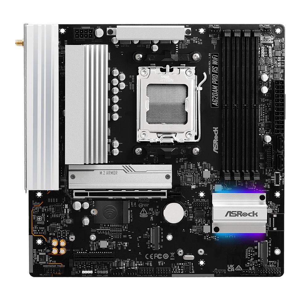 Pllakë Amë ASRock A620AM Pro RS WiFi / AMD AM5 / DDR5 / Micro-ATX / Wi-Fi 6E / 2.5GbE LAN - 2