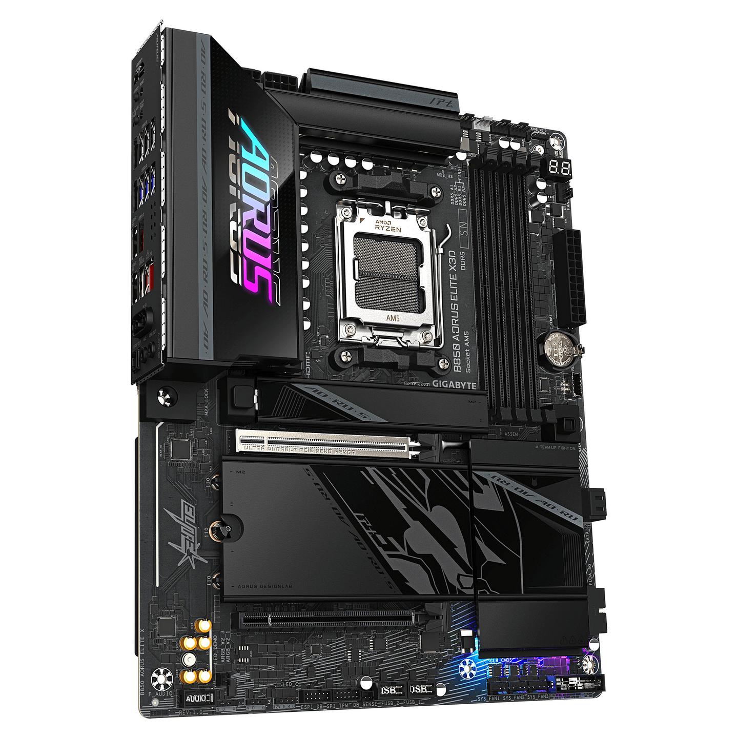 Pllakë Amë Gigabyte B850 AORUS ELITE X3D / AMD AM5 / B850 / DDR5 / ATX / Wi-Fi 7 / 5GbE LAN - 3