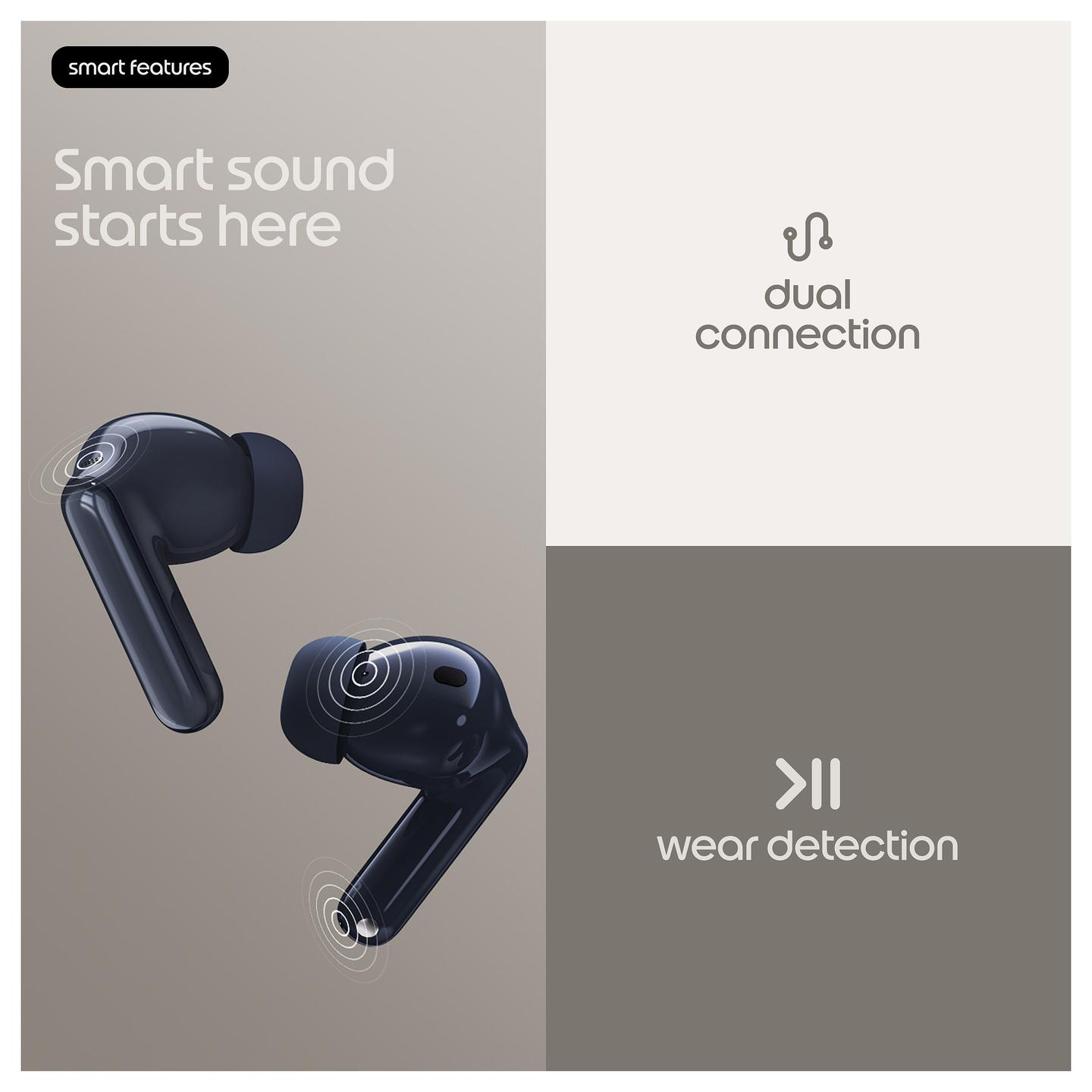 Kufje pa kabllo Motorola moto buds 2 plus / 11 mm + Balanced Armature / Bluetooth 6.0 / Sound by Bose / Dynamic ANC / 40 orë – Zezë - 15