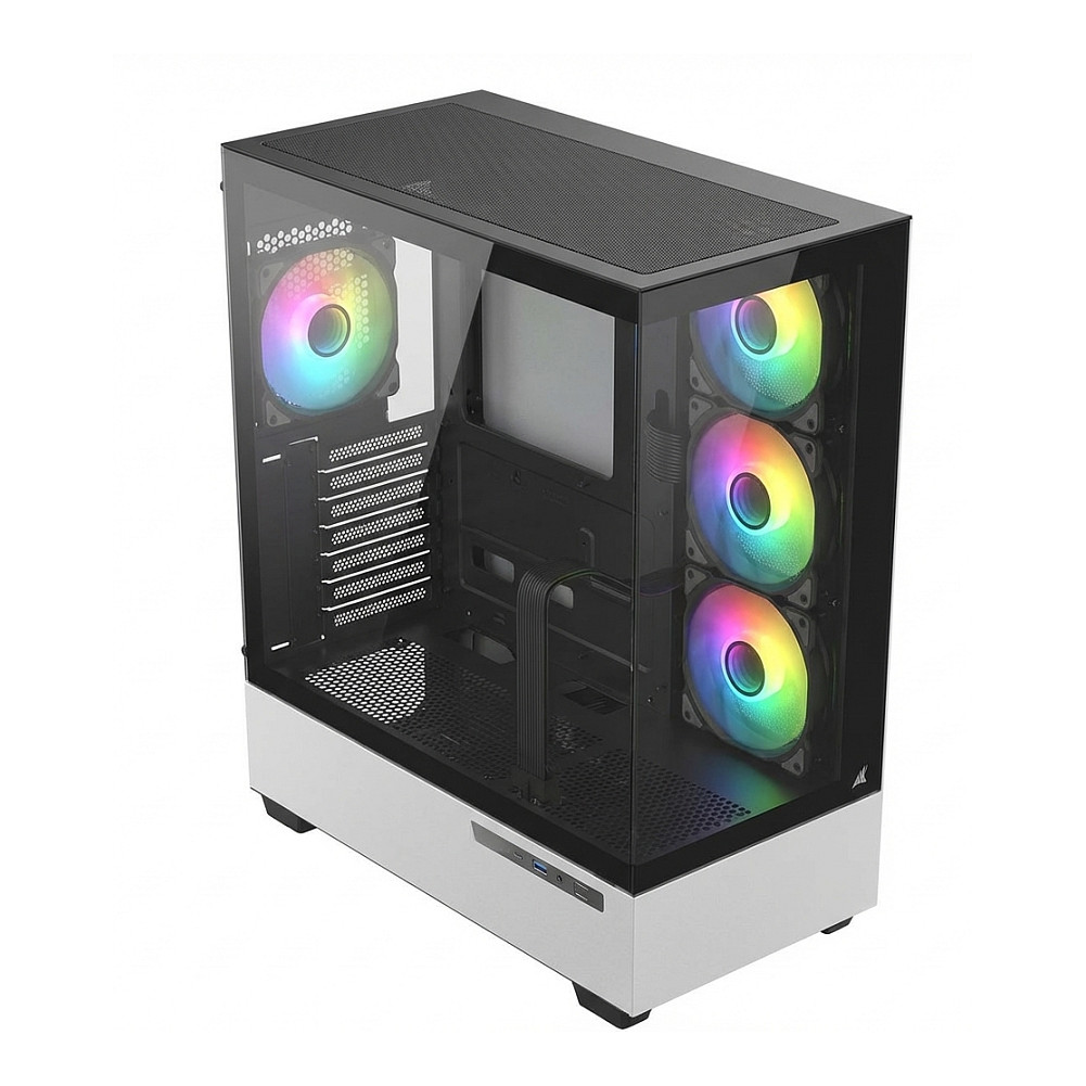 Kasë Sharkoon AK7 ARGB ATX – Zezë - 1