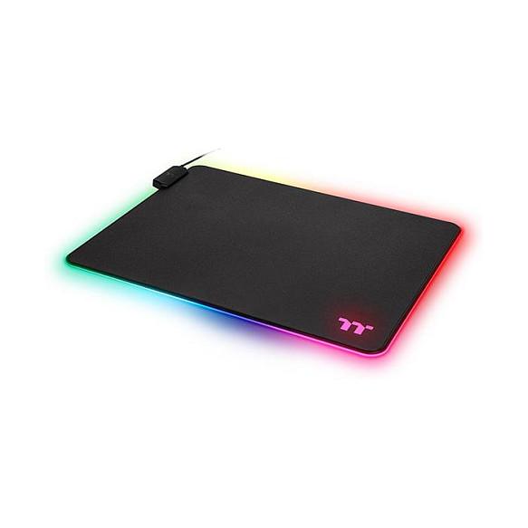 Mauspad Gaming Thermaltake Level 20 RGB / 370 × 290 mm / RGB / USB / Bazë kundër rrëshqitjes – Zezë