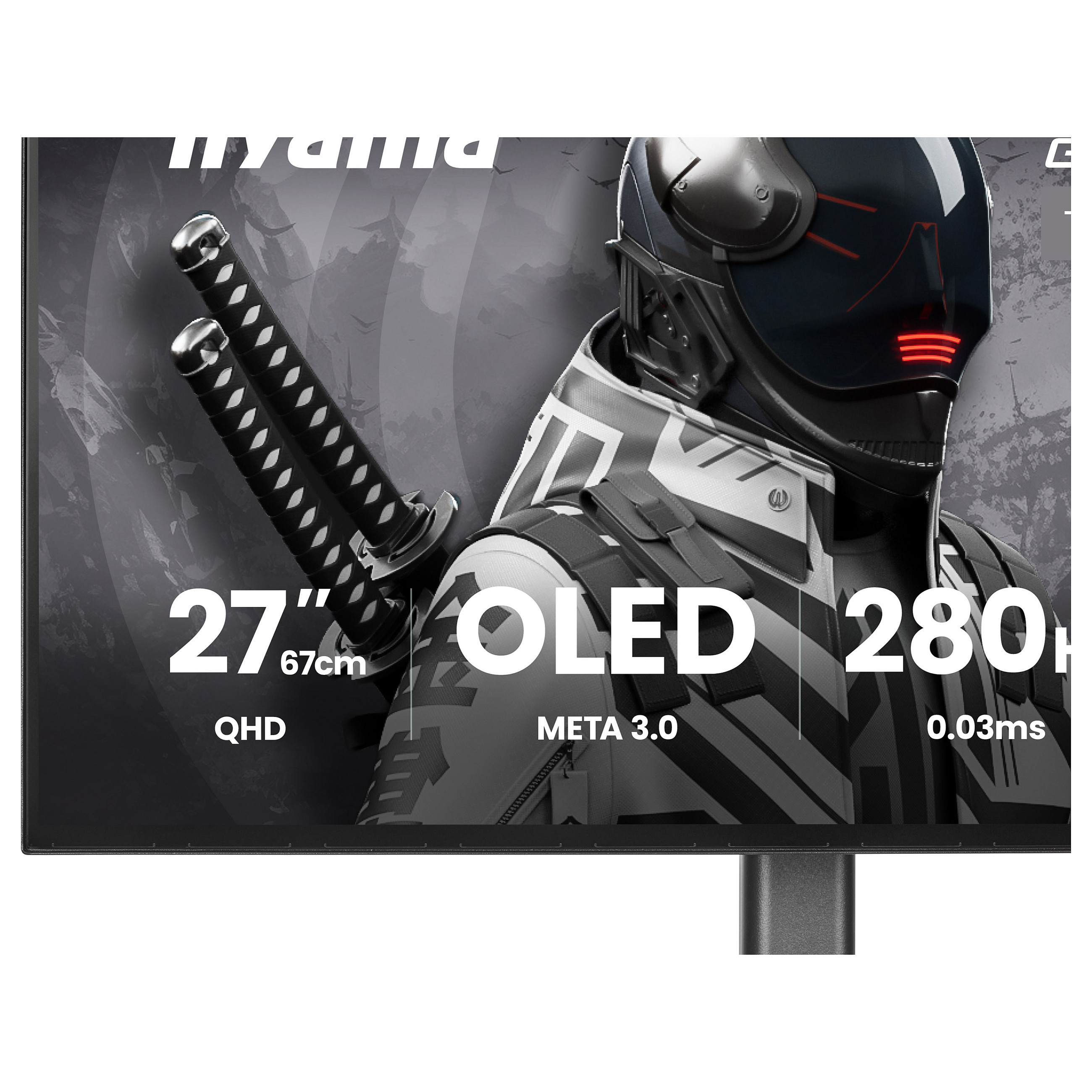 Monitor Gaming iiyama G-MASTER GOB2701QSC-B1 / 27" / QHD OLED / 280Hz / 0.03ms / HDMI+DisplayPort+USB-C - Zezë - 8